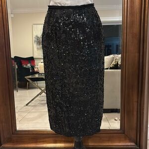 Modi Vintage Pure Indian Silk Sequin Skirt Size 12